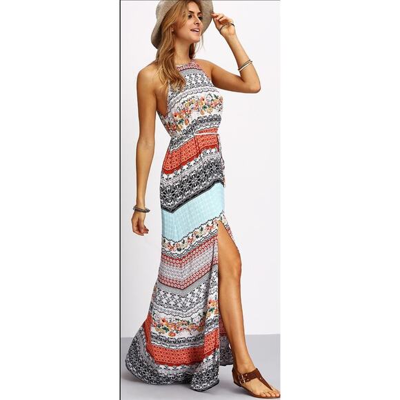 Boho Maxi Dress Size Small - Picture 6 of 10
